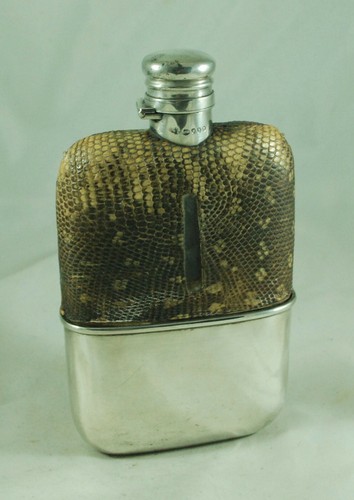 Victorian silver hip flask - victorian,