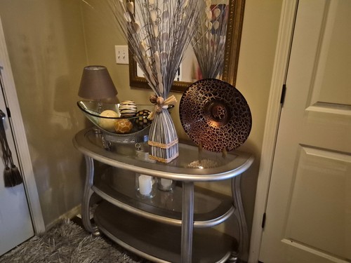 Half round glass top - half,