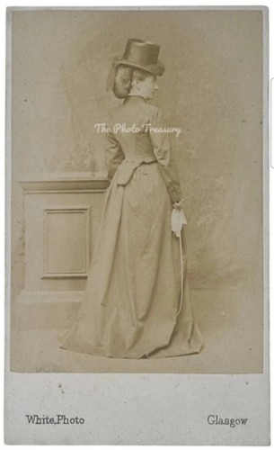 Cdv fine lady riding habit - lady,