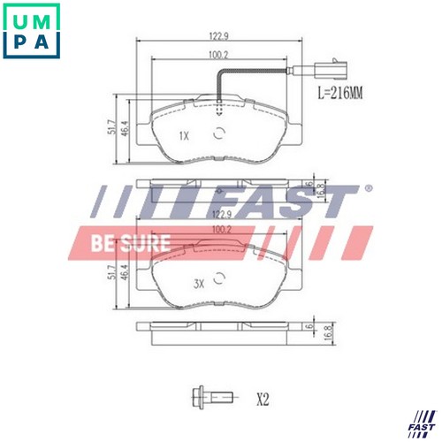 Brake pad set disc - brake,