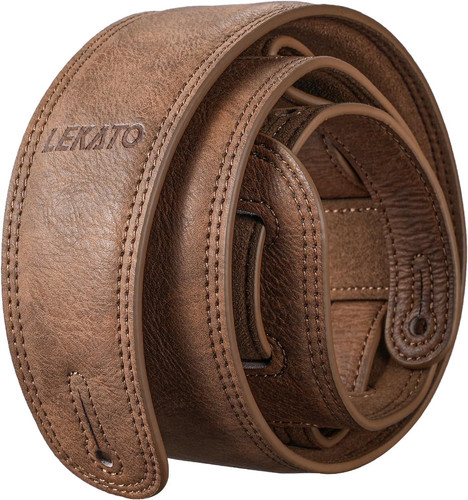 Leather guitar strap with - strap,,