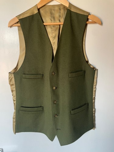 Men dark green - dark, waistcoat
