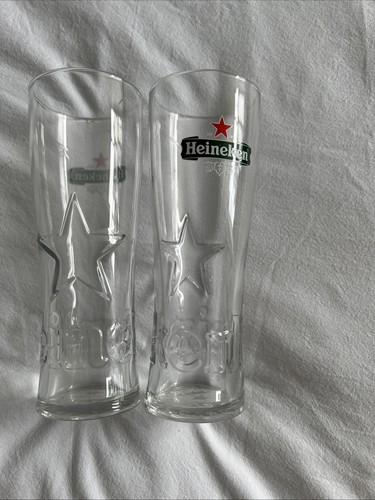 Heineken half pint glasses - 2,