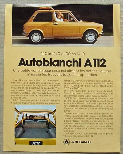 Autobianchi a112 sales - autobianchi,