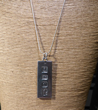 Solid Silver Ingot Necklace