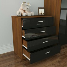 Chest Of 4 Drawers Walnut High