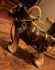 Small Vintage Melba Ware England Porcelain Draft Horse with Tack 