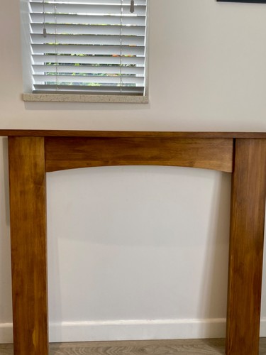 Wooden fire surround mantal - fire, surround/mantal