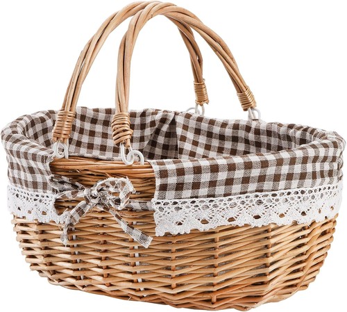 Wicker picnic basket - picnic, with