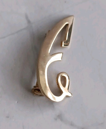 Vintage gold tone letter - tone,