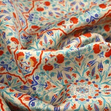 Turkish Tile Upholstery Fabric