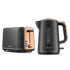 Kenwood Abbey Lux 1.7L Kettle And 2 Slice Toaster 800W 7 Settings Grey/Rose Gold