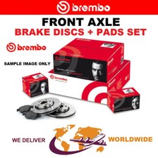 BREMBO Front Axle BRAKE DISCS + PADS for MERCEDES C-Class Est C200 CGI 2007-2014