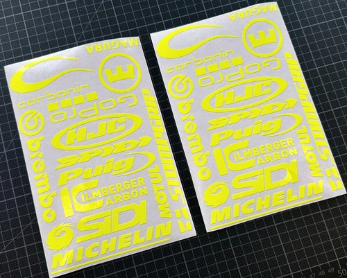 Sticker set race sponsors - , neon