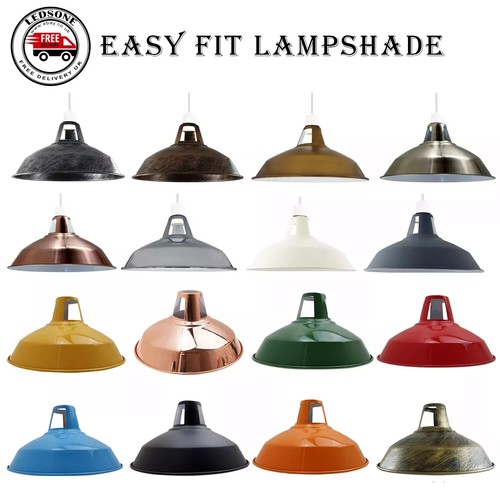 Vintage metal lamp shade - metal,