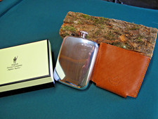 Sheffield pewter hip flask 6oz - pewter,