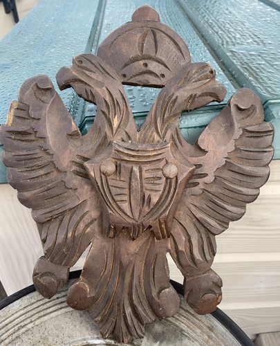 Vintage carved wooden plaque - vintage,