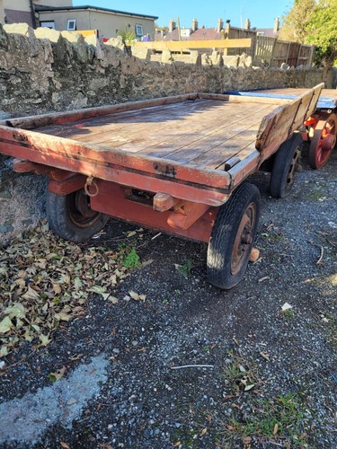Vintage farm dray trailer - vintage,