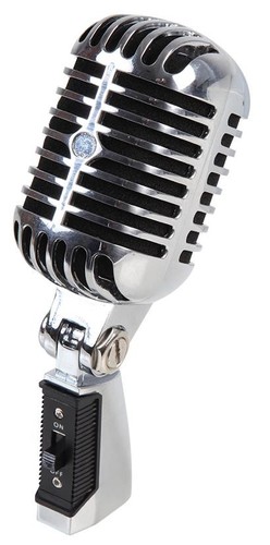 50s style microphone chrome - style,