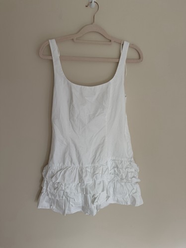 Zara white ruffled mini - zara,