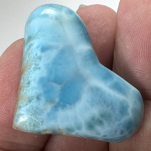 Larimar heart shaped crystal - larimar,