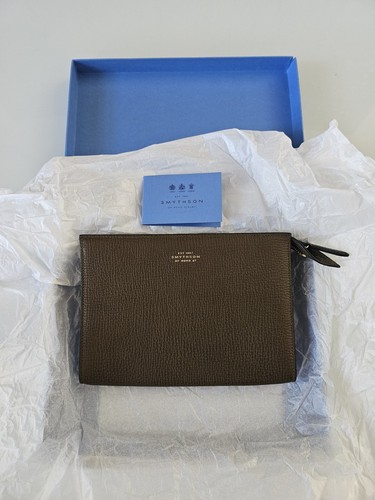 Smythson leather pouch bag - pouch,