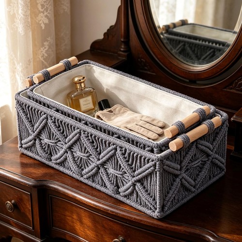Macrame handmade storage - handmade,