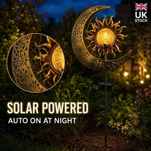 Solar sun moon metal - solar, stake