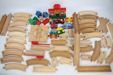 Wooden Train Track Set with Trains & Accessories – Mixed Job Lot Bundle (03)