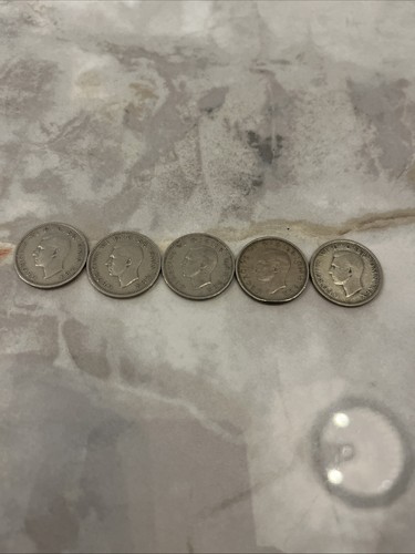 Silver sixpence coins - silver,