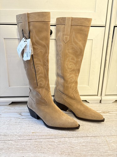 Zara sand beige suede - zara,