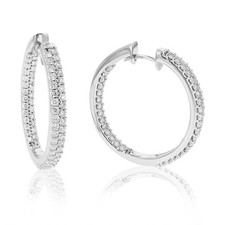 2 cttw Lab Grown Diamond Hoop