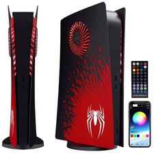 Faceplates PS5 Side Shell Plates PlayStation 5 Digital Console spider with LEDs