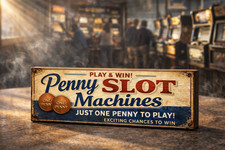 Penny slot machine sign - penny,