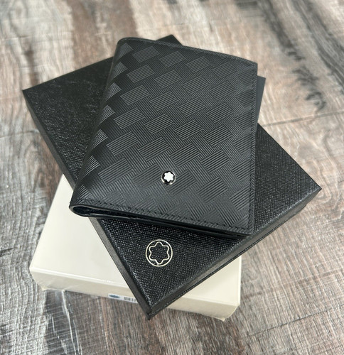 Montblanc black leather check - black,