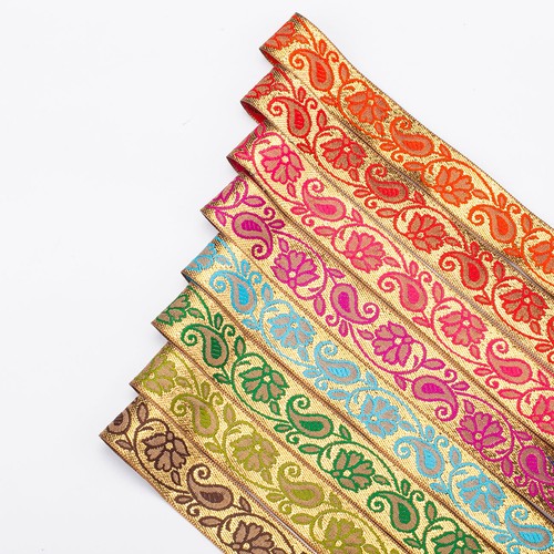 Floral paisley ribbon trim - paisley,
