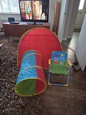 Chad Valley Pop Up Tent, Tunnel & Peppa Pig Fold Up Chair, Great Condition