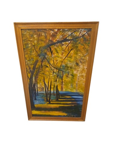 Large vintage autumn woodland - vintage,