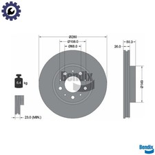 2x BRAKE DISC BDS1730 FOR