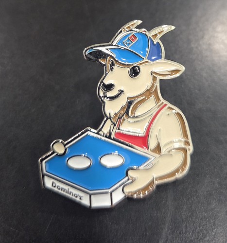 Domino pizza enamel hat - pizza, pin