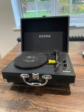 ION Audio Record Player 3-Speed Belt-Drive Suitcase Turntable