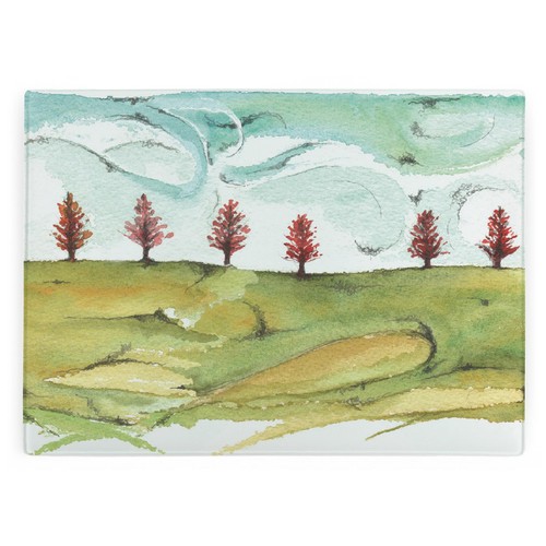 Swirled painted skies glass - painted,