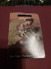 Degas,carded Pin Badge Silvertone, The Green Ballet Skirt