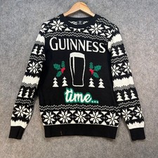 Guinness Christmas Jumper Mens Size UK Medium Sweater Holiday Festive Winter
