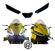 3 Pc Black Headlight Cover