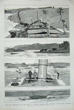 Original Old Antique Print