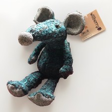 Wilberry Woollies Blue Rat Soft Toy Plush With Tweed, Collectors 11" RARE!!