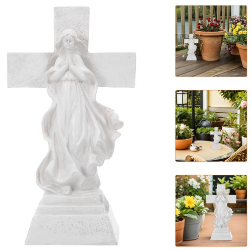 Grave lighted cross decor - grave,