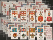 PLAYERS-FULL SET- BADGES & FLAGS BRITISH REGIMENTS 1904 (BROWN BACK NUMBERED)