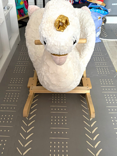 White plush rocking sheep - plush,